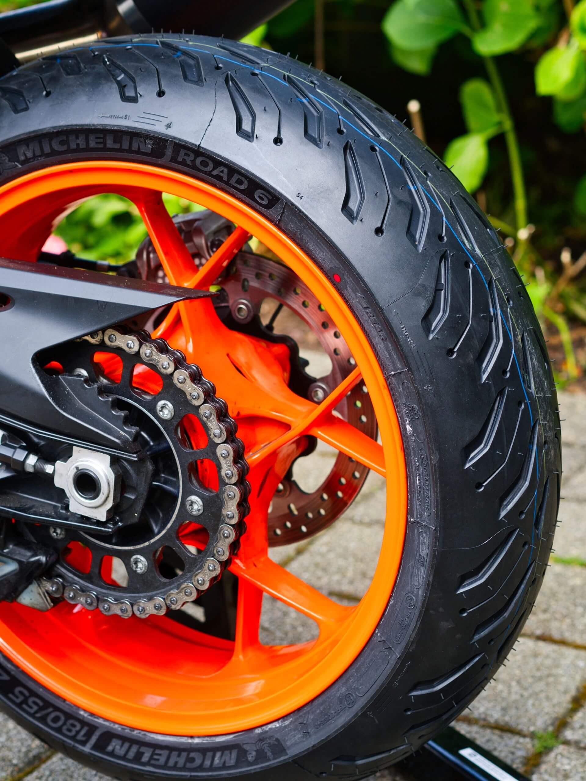 Michelin Road 6 Hinterrad Seite Michelin Road 6 Hinterrad Seite