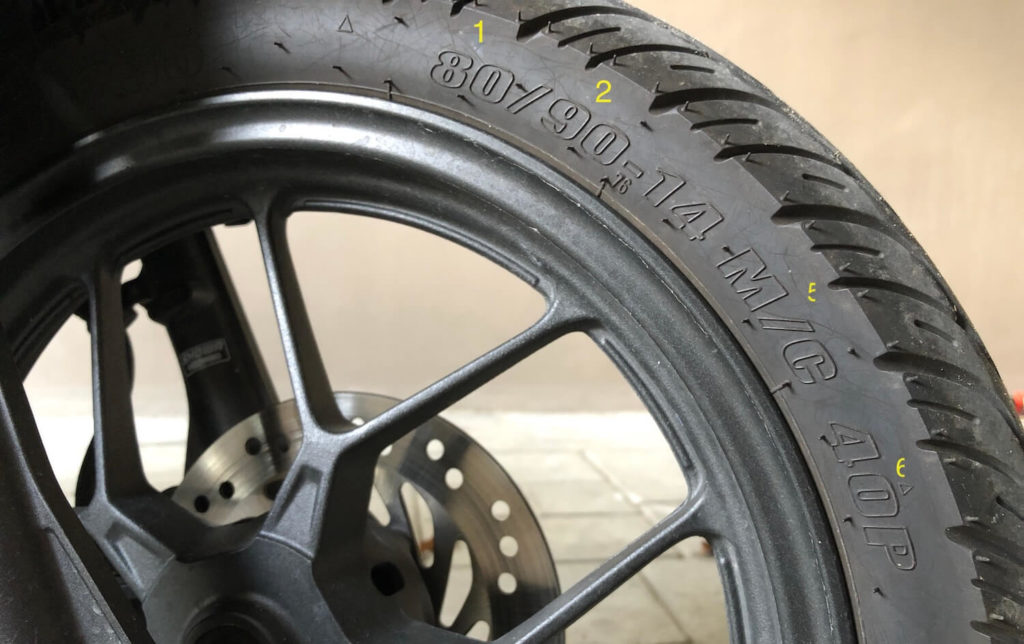 Roller Motorradreifen Kennzeichnung