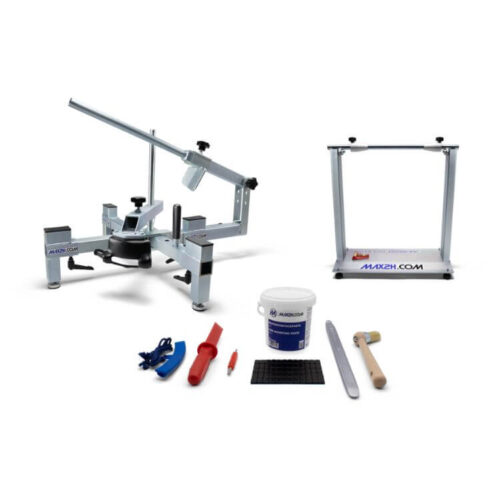 MAX2H Reifenmontiergeraet EVO2 + Wuchtbock + Starterpaket (Klebegewichte Schwarz) max2h.com