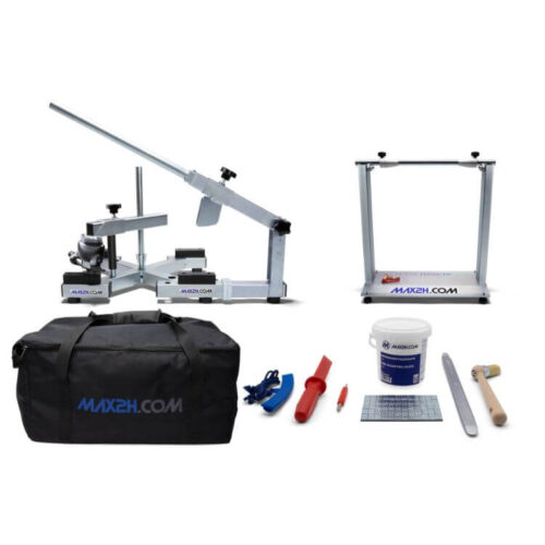 MAX2H Reifenmontiergeraet EVOX + Wuchtbock + Starterpaket (Klebegewichte Grau) + Tasche max2h.com