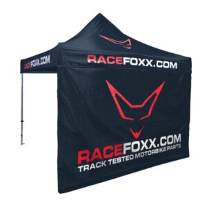Racefoxx Zeltwand mit Logo