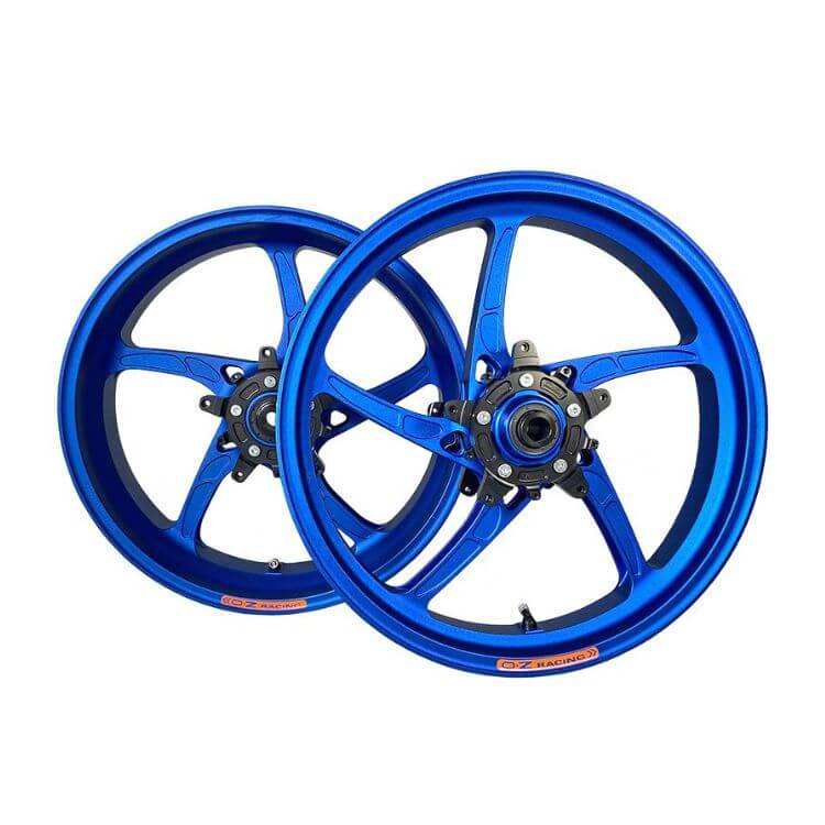 Motorradreifen Onlineshop Bikereifen24.de OZ Piega Umbausatz 17 Zoll BMW R1200GS R1250GS Blau fuer OEM Bremsscheibe