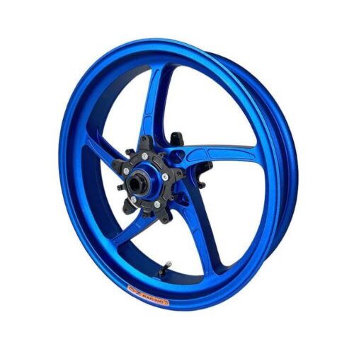 OZ Piega Umbausatz 17_ Aluminium Schmiedefelgen Yamaha Tenere 700 ab 2019 blau matt Seite