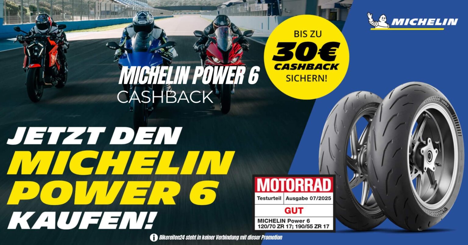 Michelin Power 6 Cashback Aktion 2025